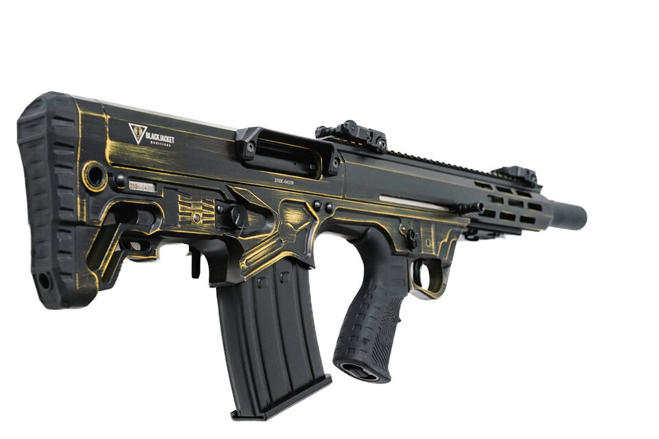 Blackjacket Munitions SBP-12 Bullpup Shotgun 12 Gauge Distressed Yellow 